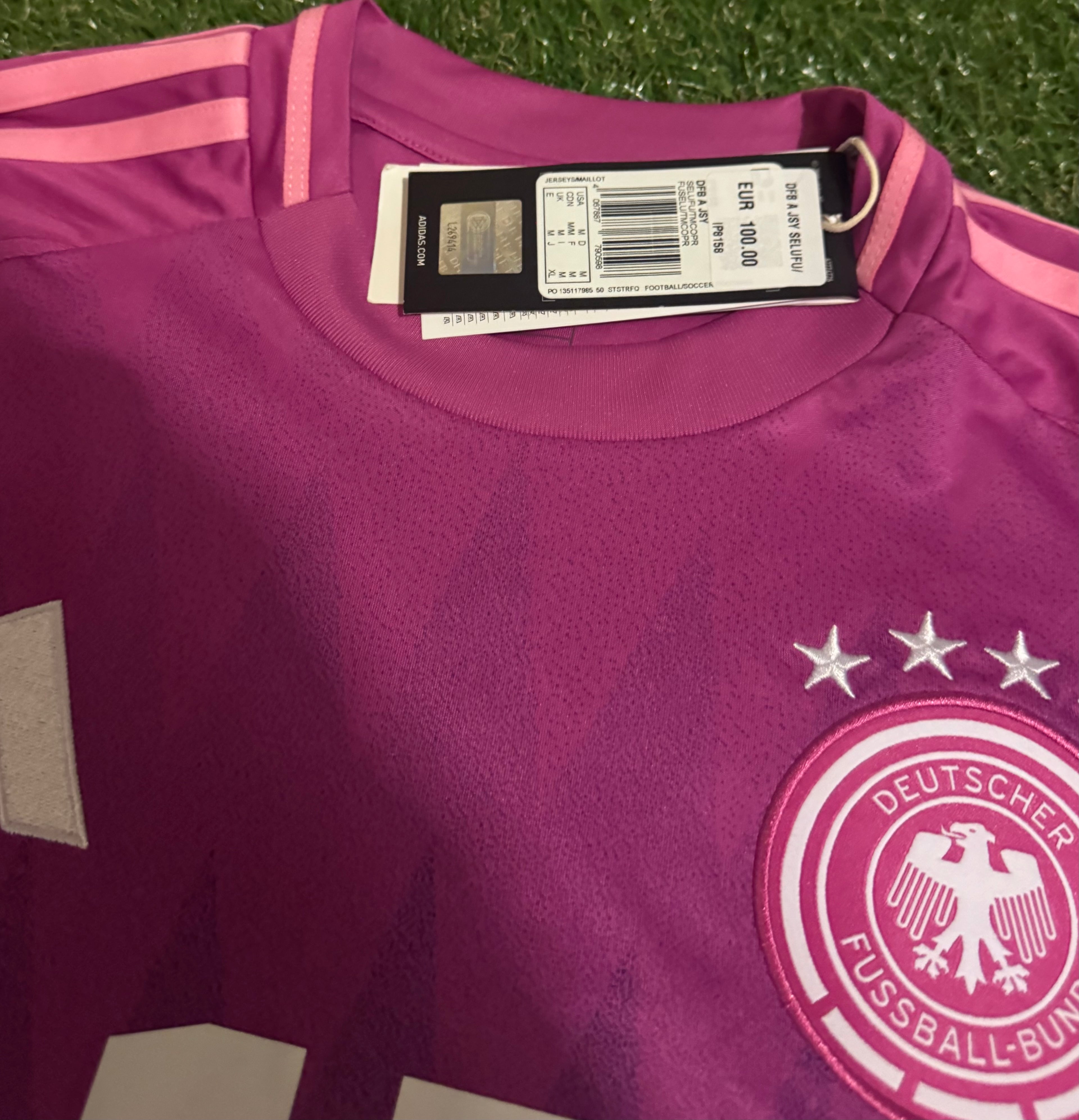 2025 Germany Goalkeeper Jersey - Adidas - No. 19 - Size M Slim Fit Unisex