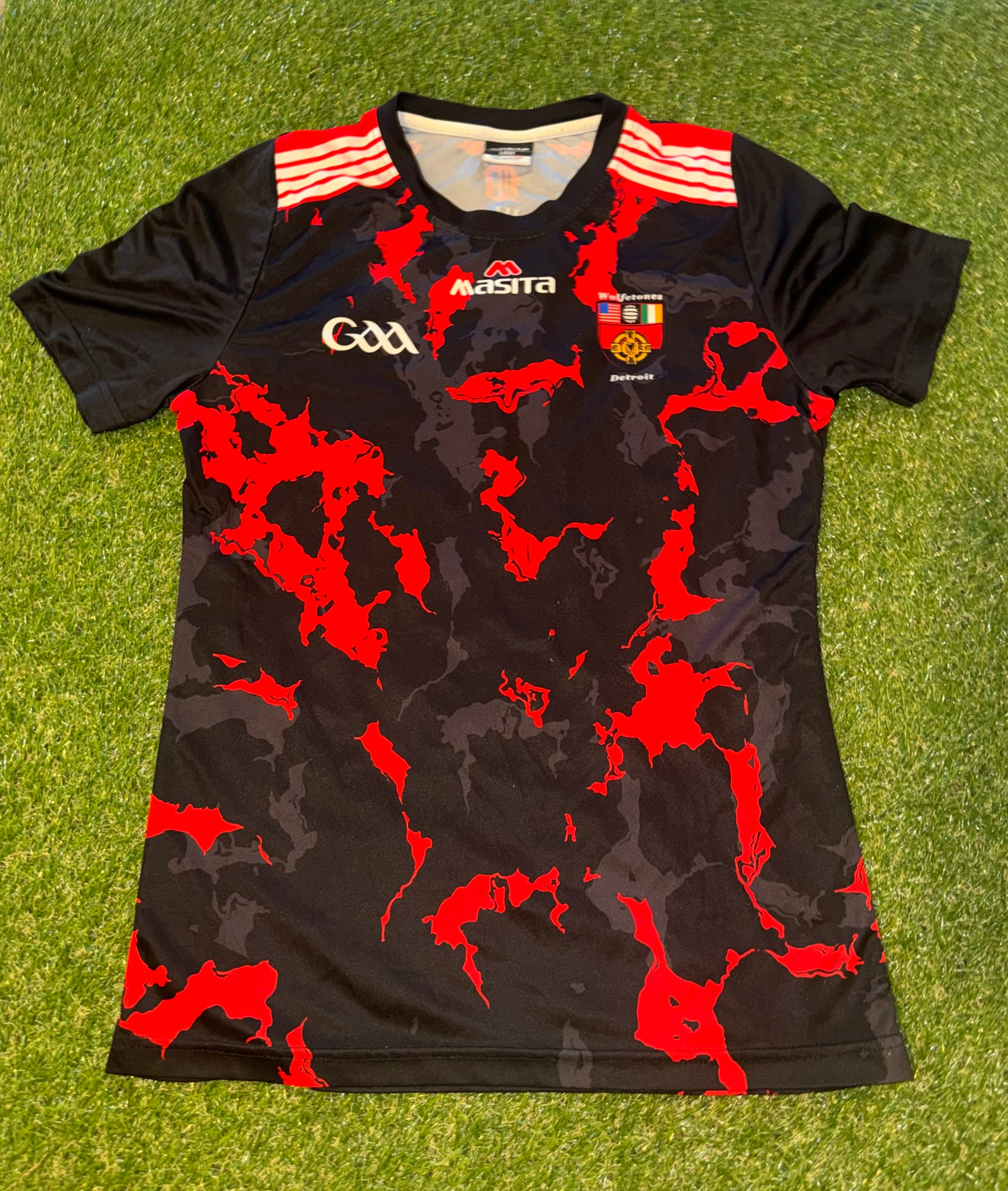 Detroit Wolfetones GAA Jersey - Masita - Size Large (Tight Fitting)